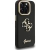 Guess PU Grained 4G Logo Stand Camera Frame Zadní Kryt pro iPhone 15 Pro Black