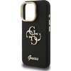 Guess PU Grained 4G Logo Stand Camera Frame Zadní Kryt pro iPhone 15 Pro Black