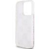 DKNY Liquid Glitter Checkered Pattern Zadní Kryt pro iPhone 15 Pro Pink