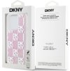 DKNY Liquid Glitter Checkered Pattern Zadní Kryt pro iPhone 15 Pro Pink