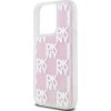 DKNY Liquid Glitter Checkered Pattern Zadní Kryt pro iPhone 15 Pro Pink