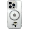 Karl Lagerfeld IML Karl and Choupette MagSafe Zadní Kryt pro iPhone 15 Pro Transparent