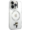Karl Lagerfeld IML Karl and Choupette MagSafe Zadní Kryt pro iPhone 15 Pro Transparent