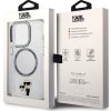Karl Lagerfeld IML Karl and Choupette MagSafe Zadní Kryt pro iPhone 15 Pro Transparent
