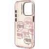 Karl Lagerfeld IML Multi K&CH Heads Zadní Kryt pro iPhone 15 Pro Pink