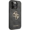 Guess PU 4G Metal Logo Zadní Kryt pro iPhone 15 Pro Grey