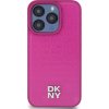 DKNY PU Leather Repeat Pattern Stack Logo Magsafe Zadní Kryt pro iPhone 15 Pro Pink