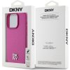 DKNY PU Leather Repeat Pattern Stack Logo Magsafe Zadní Kryt pro iPhone 15 Pro Pink