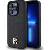 DKNY PU Leather Repeat Pattern Stack Logo Magsafe Zadní Kryt pro iPhone 15 Pro Black