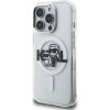 Karl Lagerfeld IML Glitter Karl and Choupette Sketch MagSafe Zadný Kryt pre iPhone 15 Pro Transparent