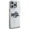 Karl Lagerfeld IML Glitter Karl and Choupette Sketch MagSafe Zadný Kryt pre iPhone 15 Pro Transparent
