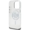 Karl Lagerfeld IML Glitter Karl and Choupette Sketch MagSafe Zadný Kryt pre iPhone 15 Pro Transparent
