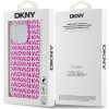 DKNY PC/TPU Repeat Pattern Zadní Kryt pro iPhone 15 Pro Pink