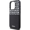 DKNY PU Leather Repeat Pattern Card Pocket Zadní Kryt pro iPhone 15 Pro Black