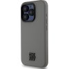 DKNY PU Leather Stack Logo Magsafe Zadní Kryt pro iPhone 15 Pro Grey