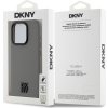 DKNY PU Leather Stack Logo Magsafe Zadní Kryt pro iPhone 15 Pro Grey