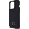 DKNY PU Leather Stack Logo Magsafe Zadní Kryt pro iPhone 15 Pro Black