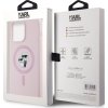 Karl Lagerfeld Liquid Silicone Karl and Choupette Magsafe Zadní Kryt pro iPhone 15 Pro Pink