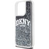 DKNY Liquid Glitter Arch Logo Zadní Kryt pro iPhone 15 Pro Black