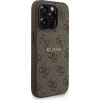 Guess PU Leather 4G Colored Ring Strap MagSafe Zadní Kryt pro iPhone 15 Pro Brown