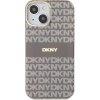 DKNY PC/TPU Repeat Pattern Tonal Stripe Magsafe Zadní Kryt pro iPhone 15 Beige