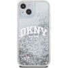 DKNY Liquid Glitter Arch Logo Zadní Kryt pro iPhone 15 Transparent