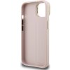 Guess PU Grained 4G Logo Stand Camera Frame Zadní Kryt pro iPhone 15 Pink