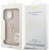 Guess PU Grained 4G Logo Stand Camera Frame Zadní Kryt pro iPhone 15 Pink