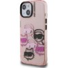 Karl Lagerfeld IML Multi K&CH Heads Zadní Kryt pro iPhone 15 Pink