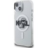 Karl Lagerfeld IML Glitter Karl and Choupette Sketch MagSafe Zadný Kryt pre iPhone 15 Transparent
