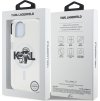 Karl Lagerfeld IML Glitter Karl and Choupette Sketch MagSafe Zadní Kryt pro iPhone 15 Transparent