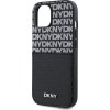 DKNY PU Leather Repeat Pattern Card Pocket Zadní Kryt pro iPhone 15 Black