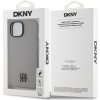 DKNY PU Leather Stack Logo Magsafe Zadní Kryt pro iPhone 15 Grey