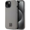 DKNY PU Leather Stack Logo Magsafe Zadní Kryt pro iPhone 15 Grey
