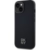DKNY PU Leather Stack Logo Magsafe Zadní Kryt pro iPhone 15 Black