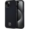 DKNY PU Leather Stack Logo Magsafe Zadní Kryt pro iPhone 15 Black