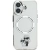 Karl Lagerfeld IML Karl and Choupette MagSafe Zadný Kryt pre iPhone 16 Plus Transparent
