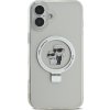Karl Lagerfeld Ringstand Karl and Choupette MagSafe Zadný Kryt pre iPhone 16 Plus White