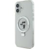 Karl Lagerfeld Ringstand Karl and Choupette MagSafe Zadný Kryt pre iPhone 16 Plus White