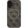 Guess PU Leather 4G Colored Ring MagSafe Zadní Kryt pro iPhone 16 Plus Brown