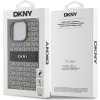 DKNY PU Leather Repeat Pattern Tonal Stripe Zadní Kryt pro iPhone 16 Pro Max Beige