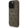 Guess PU Leather 4G Colored Ring Strap MagSafe Zadní Kryt pro iPhone 16 Pro Max Brown