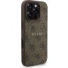 Guess PU Leather 4G Colored Ring Strap MagSafe Zadní Kryt pro iPhone 16 Pro Max Brown