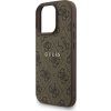 Guess PU Leather 4G Colored Ring Strap MagSafe Zadní Kryt pro iPhone 16 Pro Max Brown