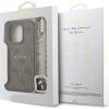 Guess PU Leather 4G Colored Ring Strap MagSafe Zadní Kryt pro iPhone 16 Pro Max Brown