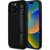 Karl Lagerfeld 3D Rubber Glitter Logo Zadní Kryt pro iPhone 16 Pro Max Black