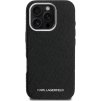 Karl Lagerfeld Grained PU Repeated Logo MagSafe Zadní Kryt pro iPhone 16 Pro Max Black