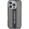 Karl Lagerfeld IML Stripe Logo Zadní Kryt pro iPhone 16 Pro Max Black