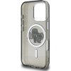 Karl Lagerfeld IML Glitter Karl and Choupette Sketch MagSafe Zadný Kryt pre iPhone 16 Pro Max Black