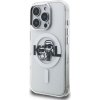 Karl Lagerfeld IML Glitter Karl and Choupette Sketch MagSafe Zadný Kryt pre iPhone 16 Pro Max Transparent